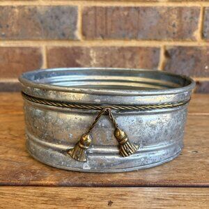 Vintage Hosley Galvanized Metal Planter